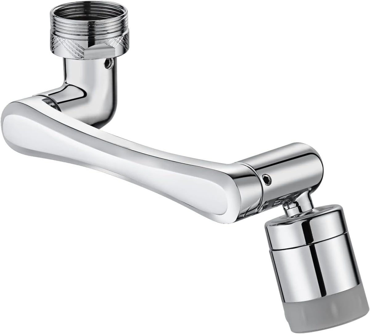 1440° Swivel Faucet Extender, Heavy Duty Swivel Splashback Aerator Adapter for Kitchen Sinks and Bathrooms, 2-Pack