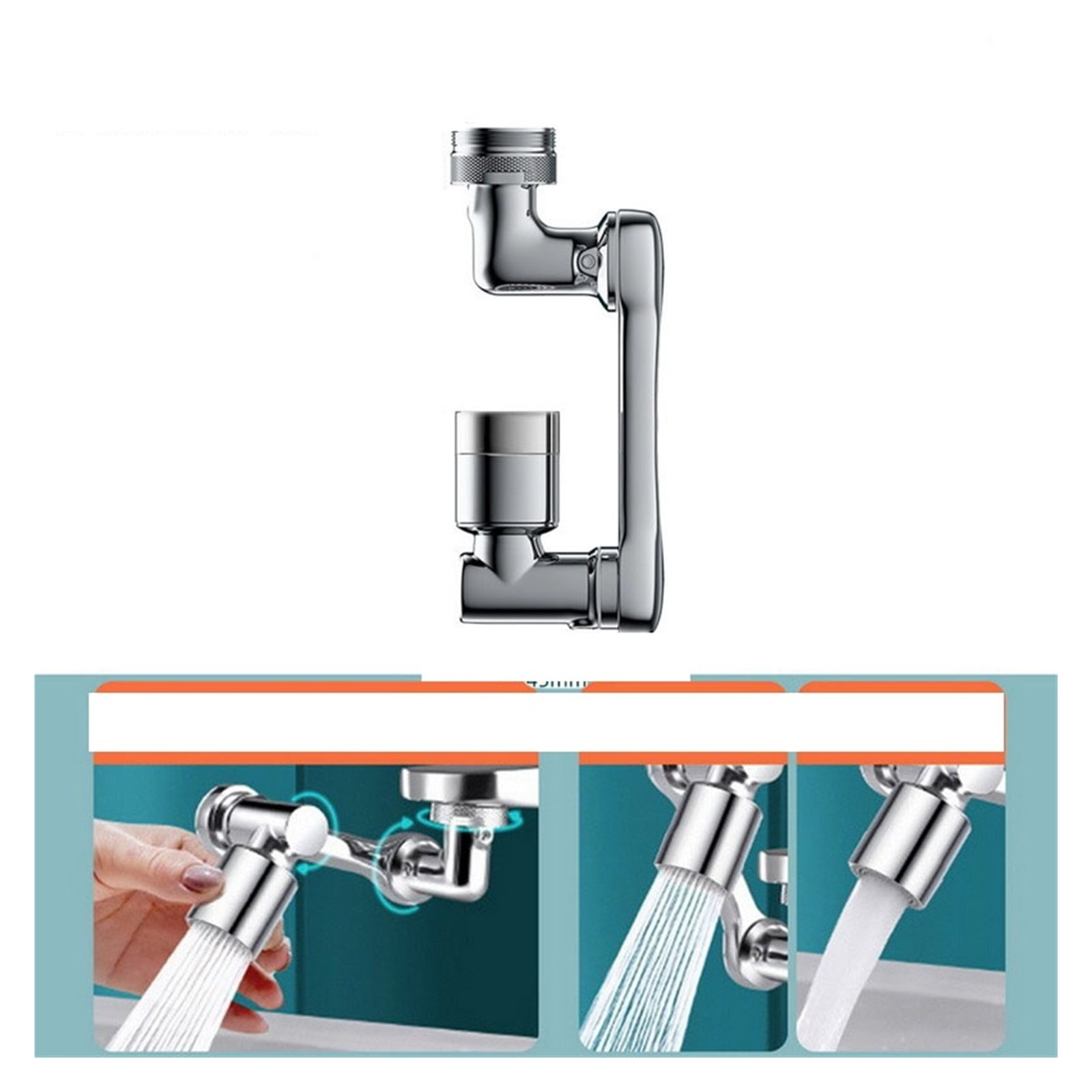 1440° Universal Rotation Faucet Sprayer Head For Extension Faucets Aerator Bubbler Nozzle Kitchen Tap Washbasin Robot Arm ,Bar Laundry RV Farmhouse