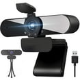 thumbnail image 1 of 1440P HD Webcam with Microphone, Streaming Computer Web Camera USB PC Desktop Laptop Webcam with Stand/Privacy Cover/Tripod Stand, Autofocus, Noise Reduction for Video Calling/Zoom/Meeting, 1 of 9