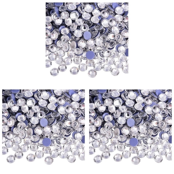 1440PCS Art Nail Rhinestones Flatback Rhinestones For Crafts Clothes DIY Decoration SS10 2.7 2.9mm Rhinestones round Glass Rhinestone for Nails on Nails G Nail Stickers Manicure Tweezers Nail