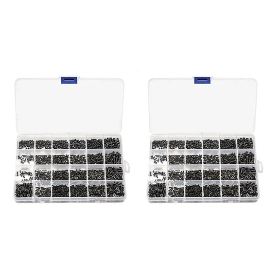 1440Pcs Countersunk Flat Mini Screw Set M1.4 M1.7 M2 M2.5 M3 Carbon Steel Computer Notebook Laptop Screws Kit