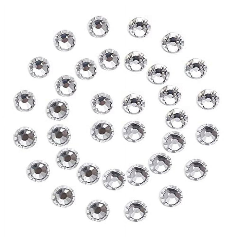  Beadsland Rhinestones for Makeup,8 Sizes 2500pcs Silver  Flatback Rhinestones Eye Gems for Nails Crafts with Tweezers and Wax  Pencil,Silver Hematite,SS4-SS30