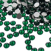 1440pcs Crystal Lane DIY SS16 4mm Emerald Glass Round Flat Back Rhinestones for nail art, clothes design decorations
