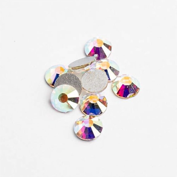 1440pcs Crystal Lane DIY SS3 (1.4mm) Crystal AB Round Glass Flatback Rhinestones for Arts & Crafts Nail Art Clothes Shoes