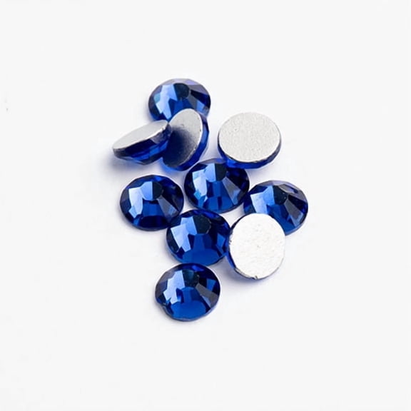 1440pcs Crystal Lane DIY SS3 (1.4mm) Sapphire Round Glass Flatback Rhinestones for Arts & Crafts Nail Art Clothes Shoes