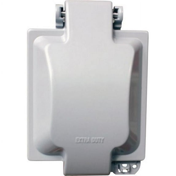 14437 2 Gang Gray Vertical Metal Weatherproof In-Use Cover