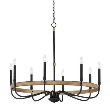 14448DWBK-Maxim Lighting-Franklin - 8 Light Chandelier     -Traditional Installation