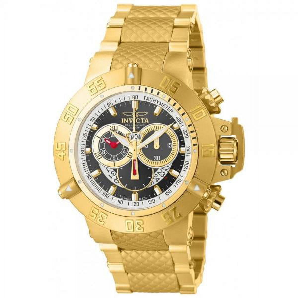14454 Men's Subaqua Noma III Gunmetal Dial Gold Tone Steel