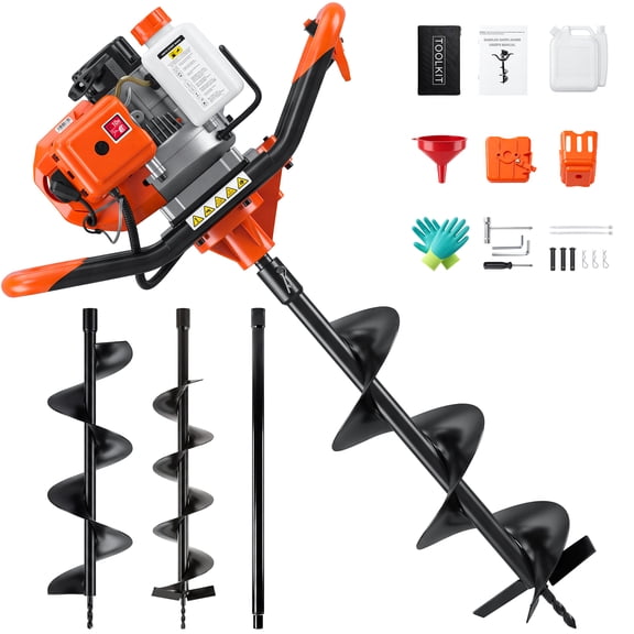 Snoomwee 63CC Gas Powered Post Hole Digger Auger