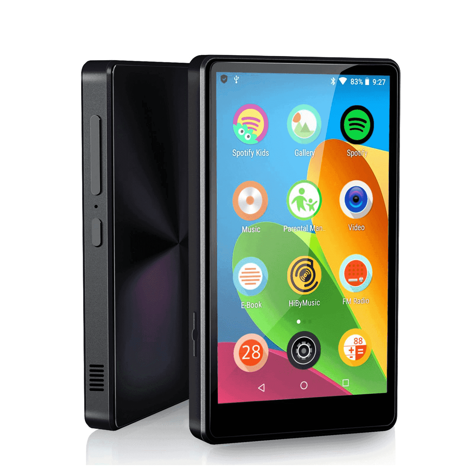 MP4 Player, WiFi Mp3 MP4 Player with Bluetooth, 4.0 Inch Full Touch Screen Music Player for Android, 50H of Continuous Playback, Continuous Playback, MECHEN MP3 Player with Bluetooth and WiFi，4\" Touch Screen Music Player  Android 9.0 MTK 8 Core，MP4 Player with Spotify，Audible，Deezer，