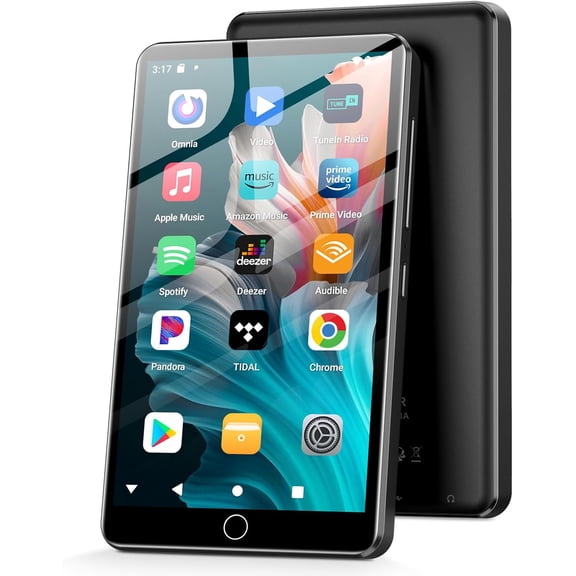 144GB MP3 Player with Bluetooth and WiFi, Android 13 OS MP3 & MP4 Players with 4" Touchscreen and Speaker, Spotify Music Players with Audible, FM Radio, Music, Play Store