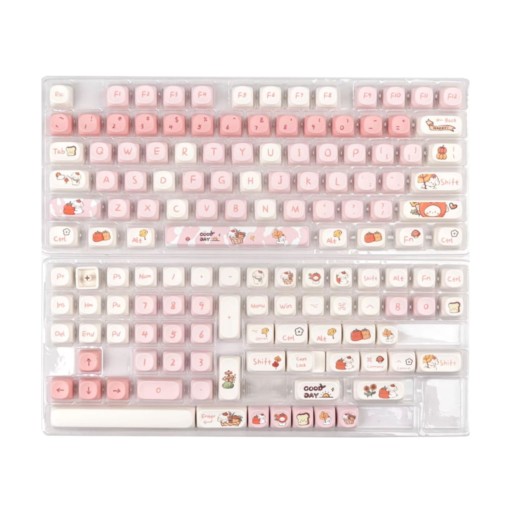 Customizable 144 PBT Keycaps with MOA Profile Keycaps for 61/87/96/98/104/108 Mechanical Keyboards Enthusiasts Hobbyists