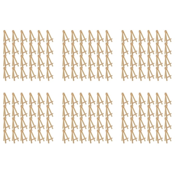 144Pcs 12.7cm Mini Wooden Display Stands, Easels, Table Top Stands, Suitable for Children'S Handicrafts, Business Cards
