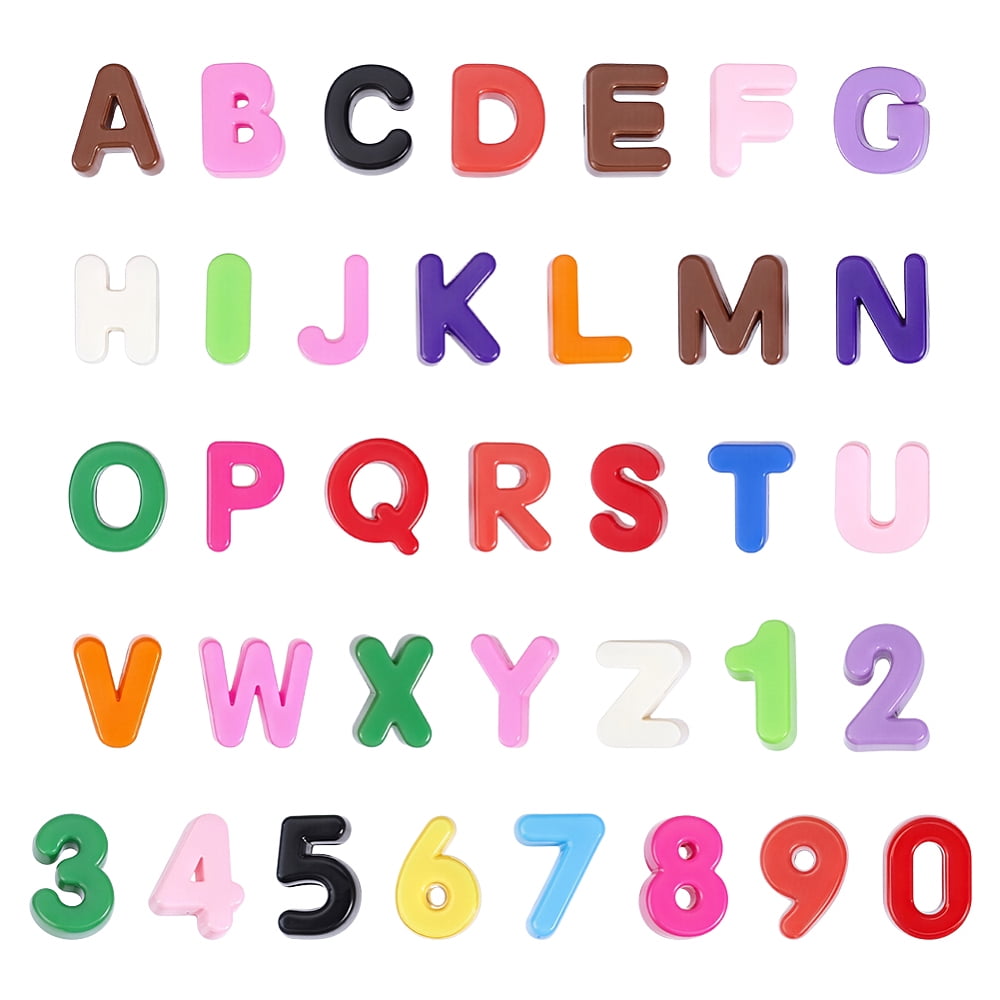 144Pcs Opaque Acrylic European Beads Large Hole Beads Letter A-Z & Number 0~9 Mixed Shapes 19.8~21x8.7~18.3x13.6~13.8mm Hole: 6.3mm 138~252pcs/500g