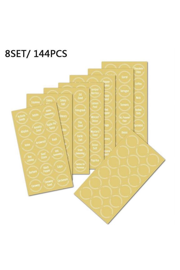 144X Spice Jar Labels Stickers Transparent Bottle Lable Accessories NICE X7C0