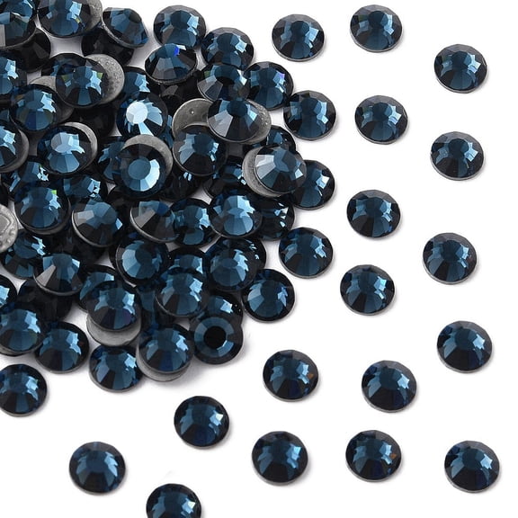 144pc Preciosa® Crystal Hotfix Flatback Stones Czech Crystal Round(438 11 612 Chaton Rose VIVA 12 ®) 30340 Montana SS10(2.7~2.9mm)