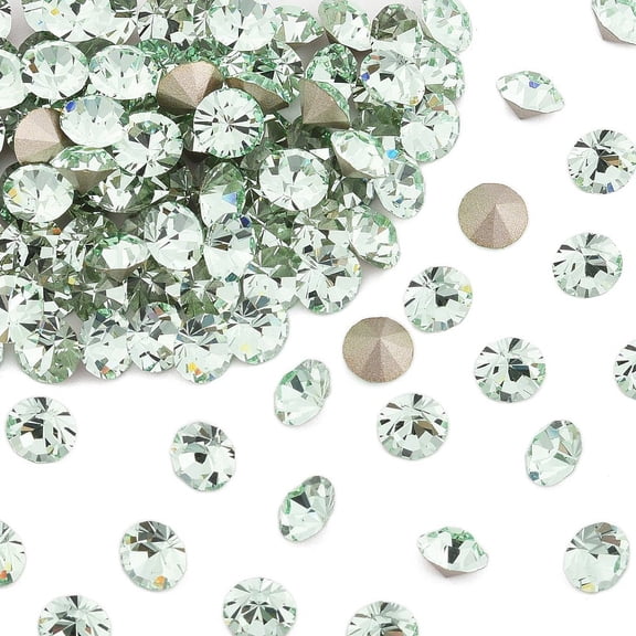 144pc Preciosa MAXIMA Crystal Round Stones Czech Crystal Dura Foiling Round(431 11 615 Chaton) 50000 Chrysolite SS10/PP21(2.7~2.9mm)