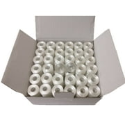 DOUBLELIN 144pcs Prewound Bobbins for Sewing/embroidery machine and Brother Embroidery Machines, Plastic Sided, Size A, Style A, Class 15, 15J, SA156, White Color, 100% Polyester, 60/S2