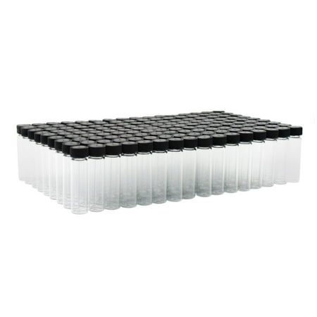 144pk 3/4 Dram Small Glass Vials with Screw On Cap, Hobby and Craft Lab Sample Vial Set