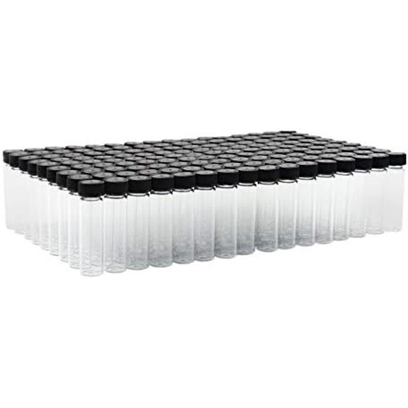 144pk Glass Vial Collection Set Craft and Hobby Storage (2 Dram)