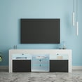 thumbnail image 1 of 145 Modern 57" TV Stand Matte Body High Gloss Fronts with 16 Color LEDs, 1 of 9