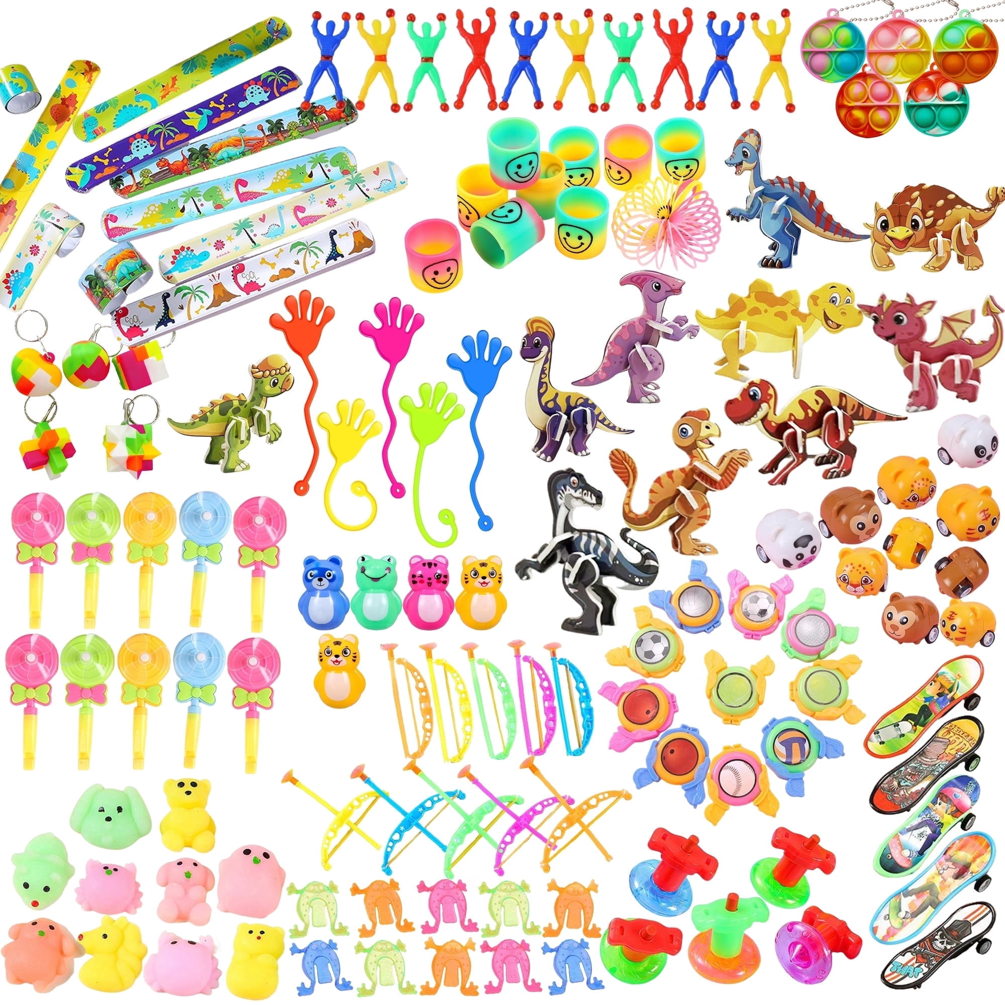 145 Pcs Party Favors for Kids, Pop Fidget Treasure Box Toys for Classroom, Prizes for Kids Classroom, Goodie Bag Stuffers, Pinata Stuffers Filler, Carnival Prizes Birthday Return Gifts