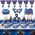 thumbnail image 1 of 145 Pcs Spider Man Anime Cartoon Birthday Party Supplies, Disposable Tableware & Decor, 1 of 4