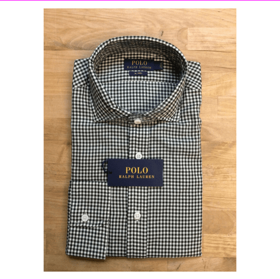 $145 Polo Ralph Lauren Gingham Long Sleeve Shirt, Olive, Size 2XL.
