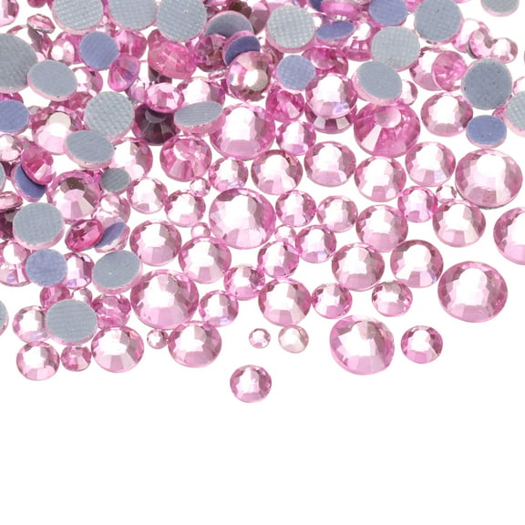 1450 Pcs Hotfix Rhinestones Crystal Glass Gems(SS6-SS30 Set,Light Pink)
