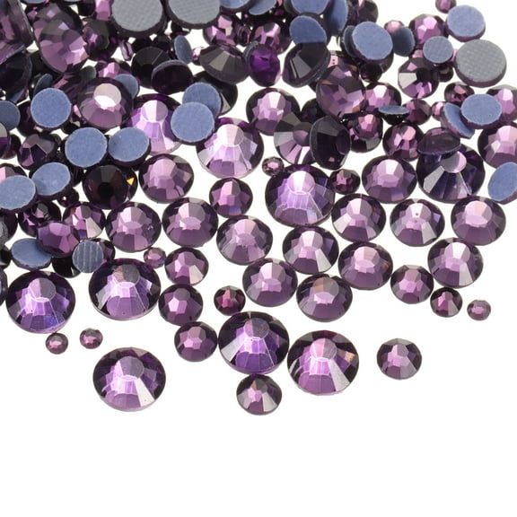 1450 Pcs Hotfix Rhinestones Crystal Glass Gems(SS6-SS30 Set,Pale Purple)