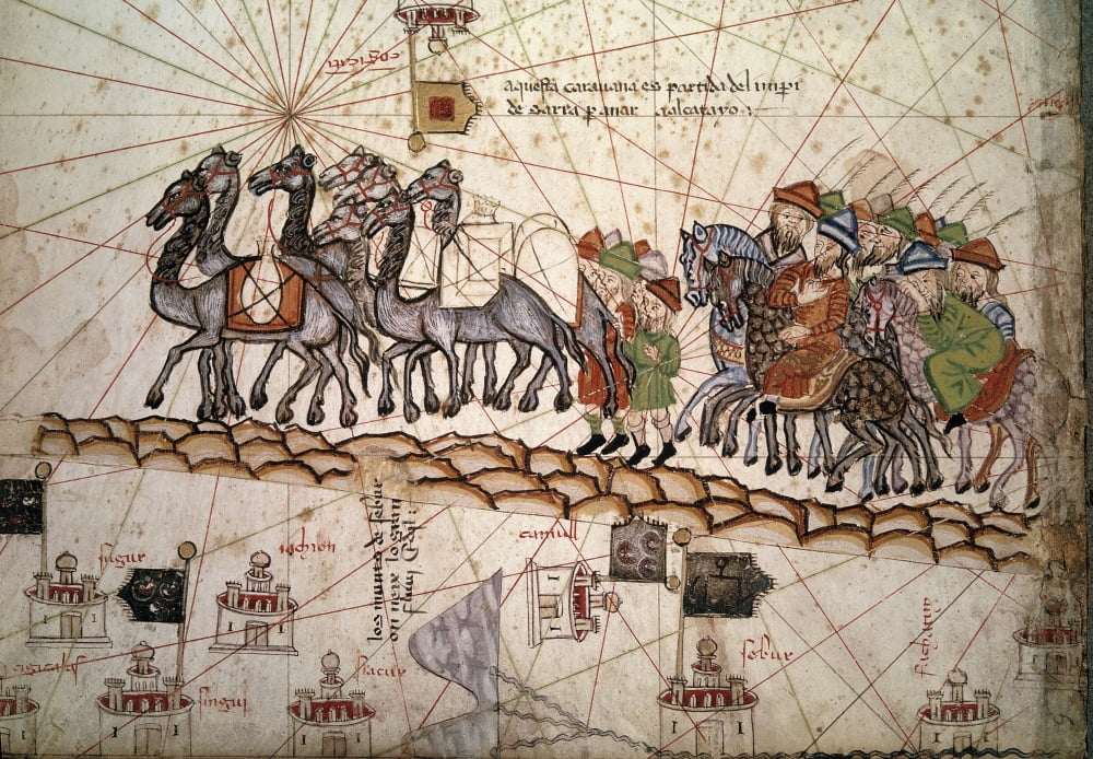 1451 Abraham Cresques Canvas Art - (24 x 18)