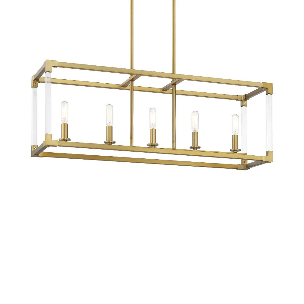 1459-695-Minka Lavery-Oro District - 5 Light Island-25 Inches Tall and 32 Inches Wide