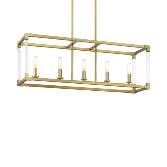 1459-695-Minka Lavery-Oro District - 5 Light Island-25 Inches Tall and 32 Inches Wide