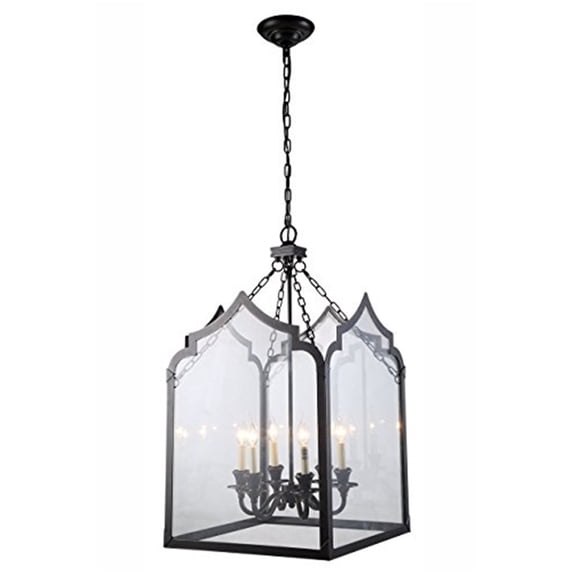 1459 Newport Collection Pendant lamp D:20" H:35" Lt:6 Bronze Finish-Finish:Bronze