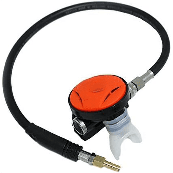 145PSI Scuba Diving Regulator,Scuba Diving Equipment- Second Stage Regulator,22" Low Pressure Hose,Octopus Hookah with Mouthpiece,Free Flow Resistant (Orange)$$Sport & Recreation Other