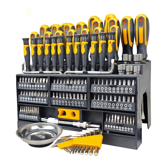 145pcs Magnetic Screwdrivers Set With Plastic Racking, Precision Screwdrivers, Magnetizer, Key Set, Nut Driver And Bit Set - DIY Tools For Men, Tools Gift