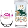 thumbnail image 1 of 145th Kentucky Derby Mint Julep Glass & Kentucky Oaks Lily Wine Glass Set, Year 2019, 1 of 2