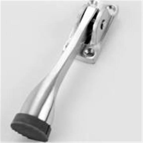 1465-625 4 in. Brass Plated Kick Down Door Stop