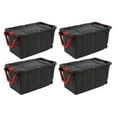 14699002 40 Gallon/151 Liter Wheeled Industrial Tote, Black Lid & Base