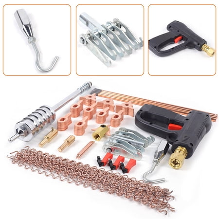 146PC Auto Dent Puller Kit Car Body Spot Welder Repair Machine Stud Welding Tool 146Pcs Auto Bodywork Repair Tool Dent Puller Welder Stud Car Spot Welding Gun Auto Bodywork Repair Tool