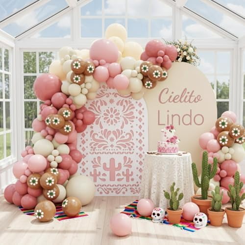 146PCS Cielito Lindo Baby Shower Girl Decorations - Pink  display picture 1