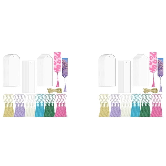 146Pcs Acrylic Bookmarks Blanks,Sublimation Acrylic Book Markers, Projects Sublimation Accessories for Women