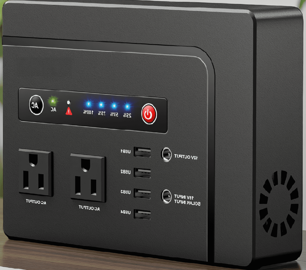 146Wh Portable Power Station, 200W Pure Sine Wave Generator with 2 AC ...