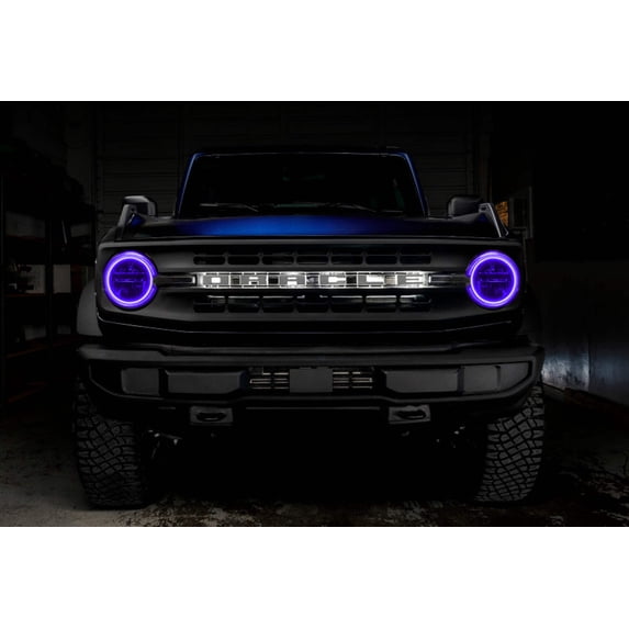 1470 504 Headlight Halo Ring Emitter Set Fits select: 2021-2022 FORD BRONCO BASE/BIG BEND/BLACK DIAMOND/OUTER BANKS