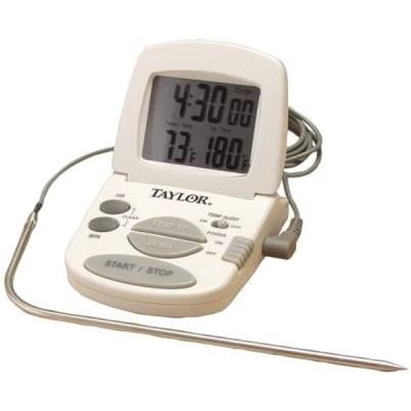 Taylor Digital Cooking Thermometer Timer 1470N - Multicolor - Digital Display Residential Use, Standard Application