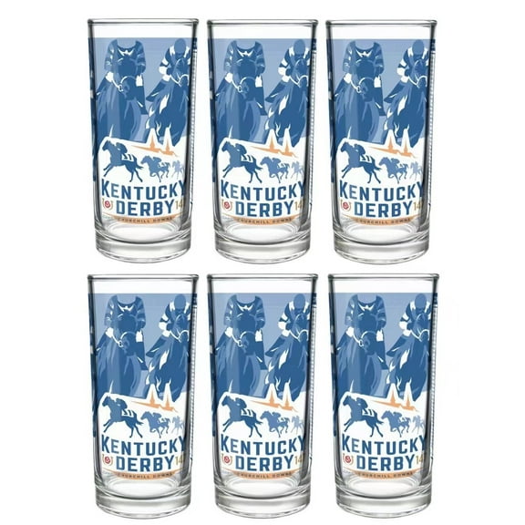 147th Kentucky Derby Mint Julep Glasses 2021, 6 Pack, Officially Licensed Souvenir Glassware