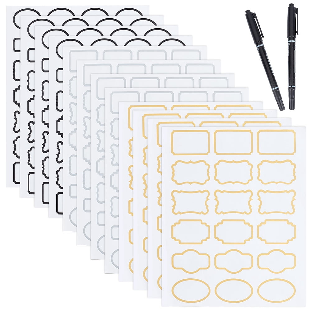 148 Pcs 3 Colors Jars Transparent Labels Plastic Bottles Waterproof ...