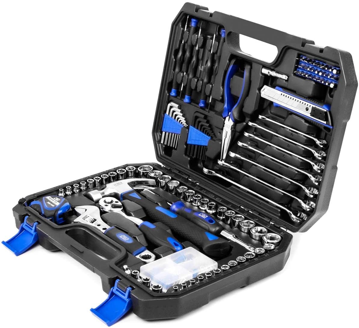 148-Piece Hand Tool Set, PROSTORMER Mixed Socket Wrench Household/Auto  Repair Tool Kit with Toolbox Storage Case for Mechanical Repair, DIY, Home 