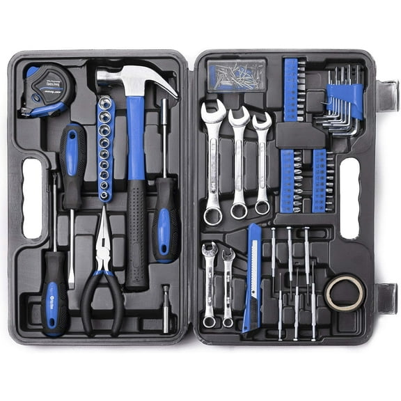 148 count Tool Set General Household Hand Tool Kit with Toolbox Storage Case Blue