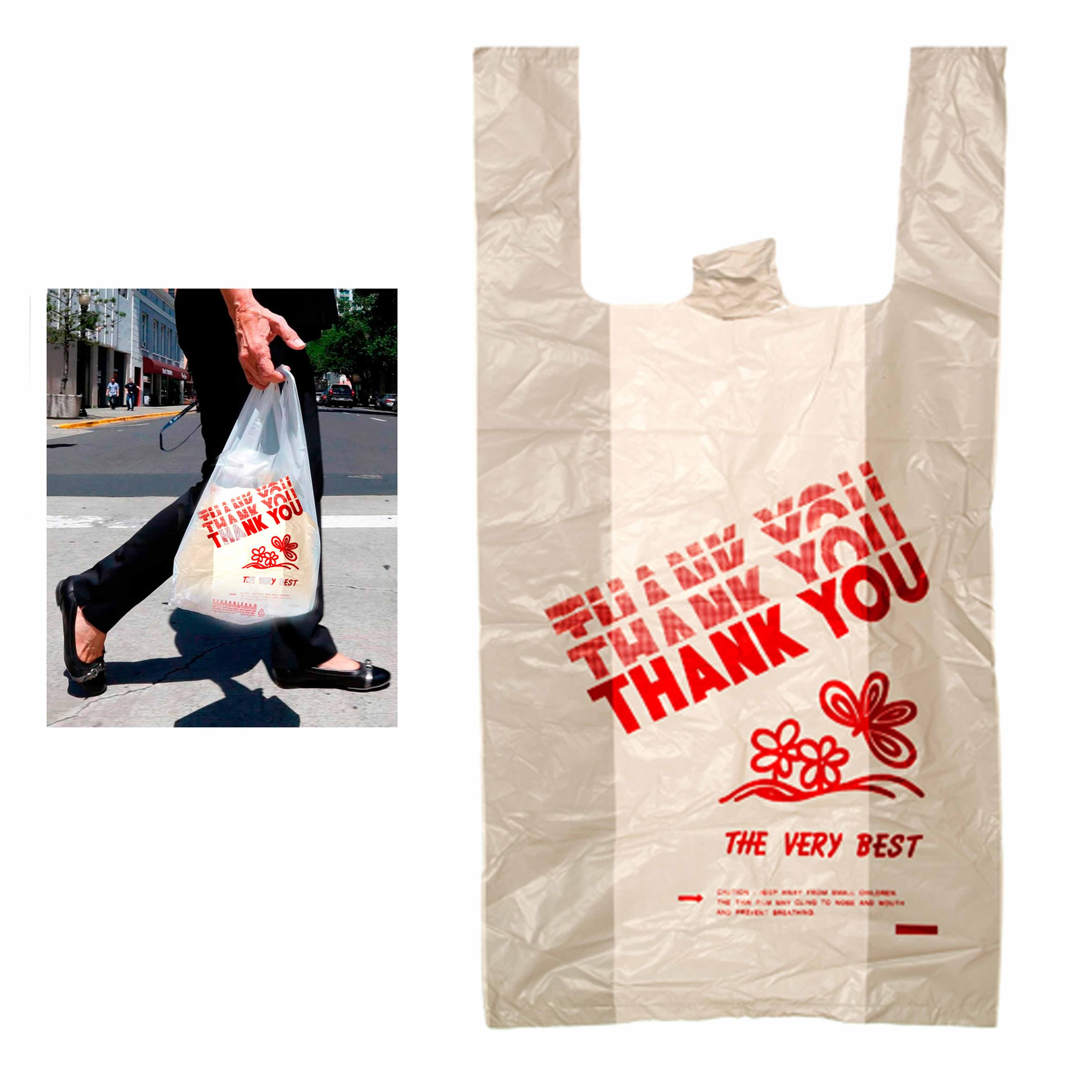 Reli. Thank You Plastic Bags (350 Count) | White Grocery Bags | Plastic  Shopping Bags with Handles | T Shirt Bags for Small Business, Store,  Retail